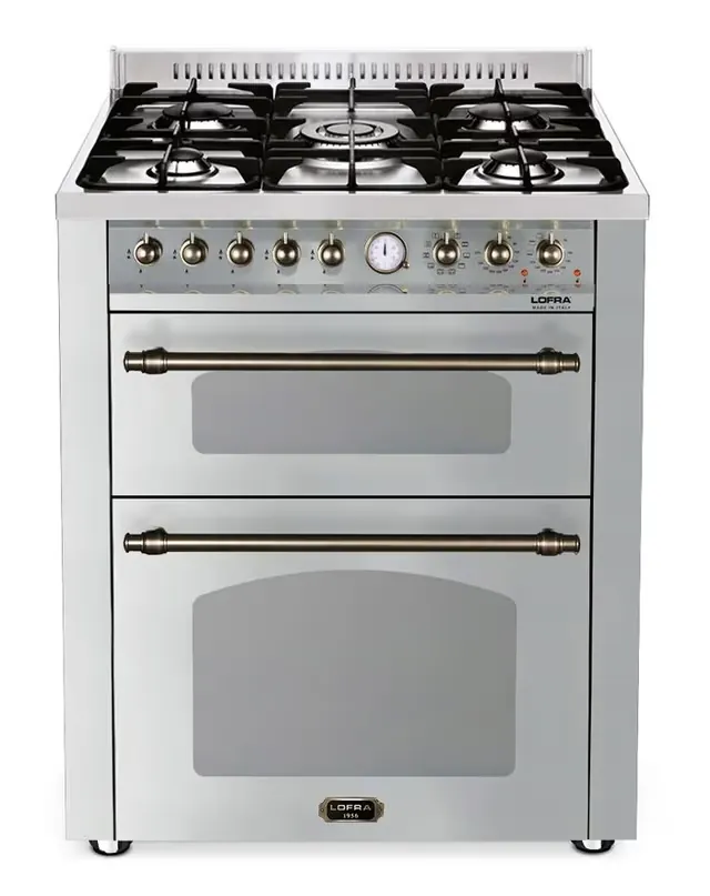Lofra Dolce Vita 114569444 komfyr (70 cm, 2 ovner, Rustfri/Bronse, Gass)