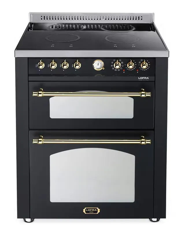 Lofra Komfyr - Dolce Vita 70 cm (2 ovner) (Svart/Messing) Induksjon